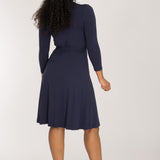 Bestie wrap short jersey dress - Navy