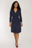 Bestie wrap short jersey dress - Navy