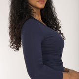 Bestie wrap short jersey dress - Navy