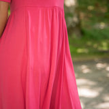 Ideal short jersey dress - Blush pink