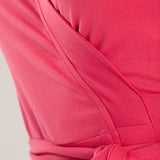 Bestie wrap midi jersey dress - Blush pink