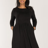 Ideal short jersey dress - Black
