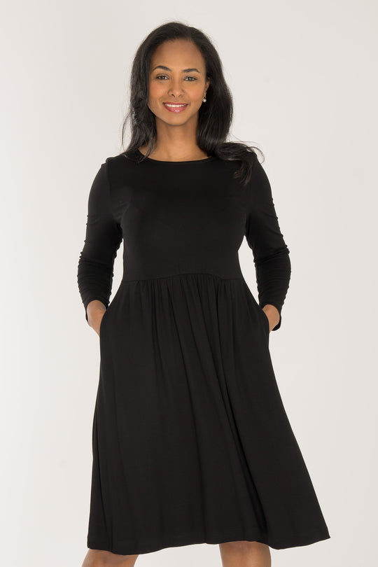 Ideal short jersey dress - Black