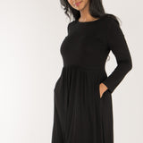 Ideal short jersey dress - Black