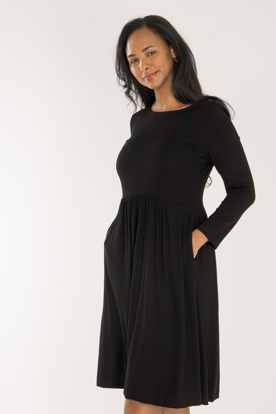 Ideal short jersey dress - Black
