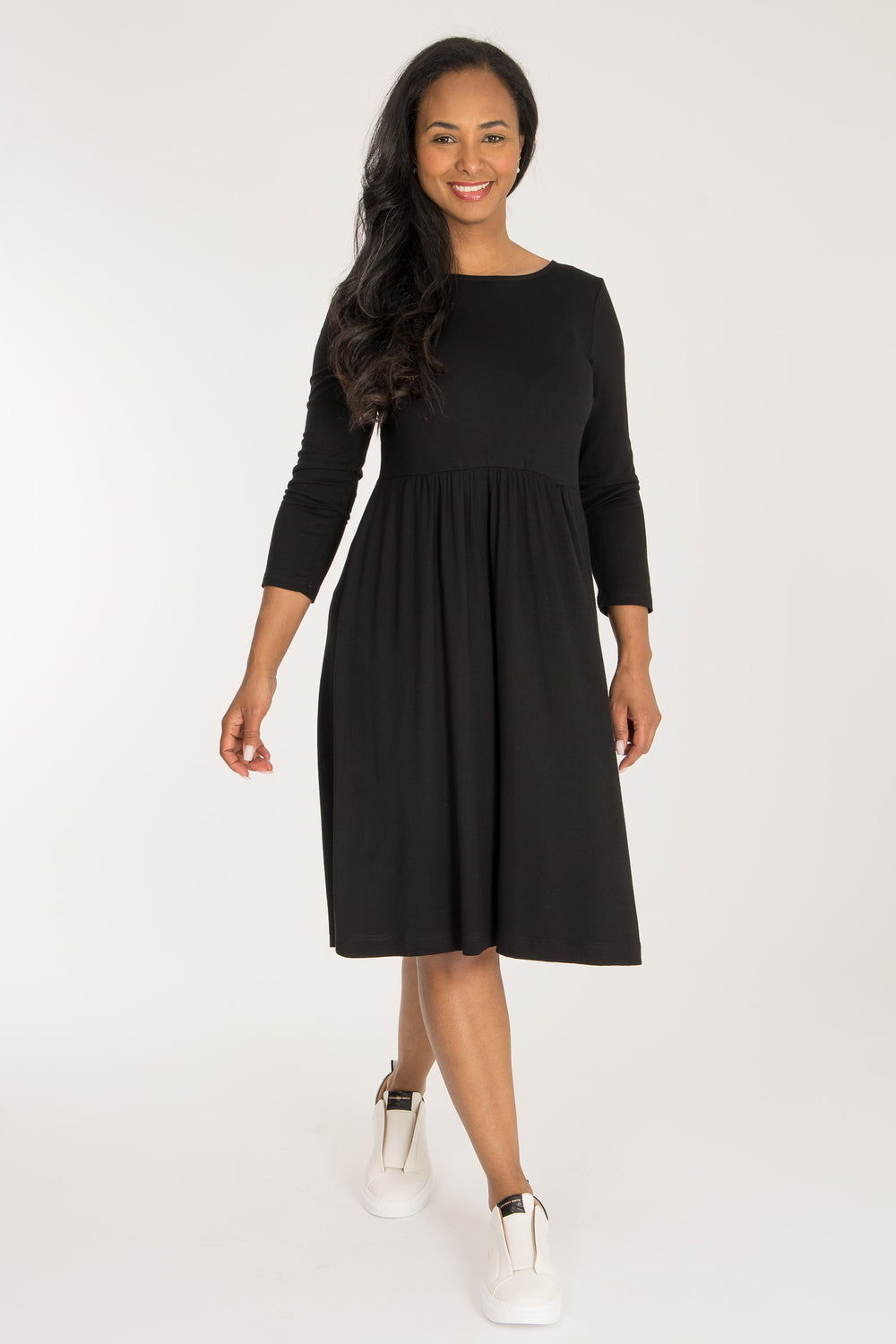 Ideal short jersey dress - Black