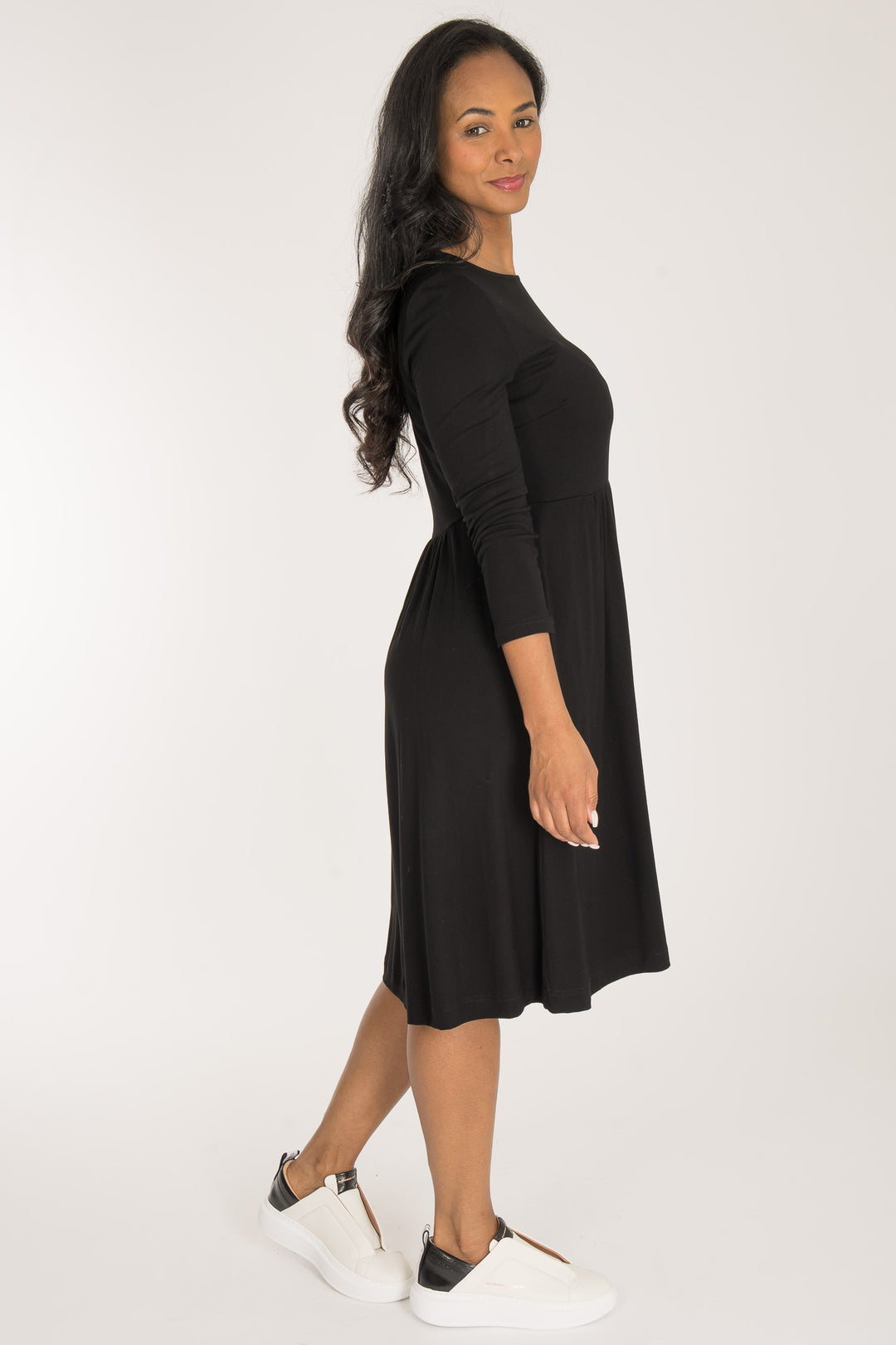 Ideal short jersey dress - Black