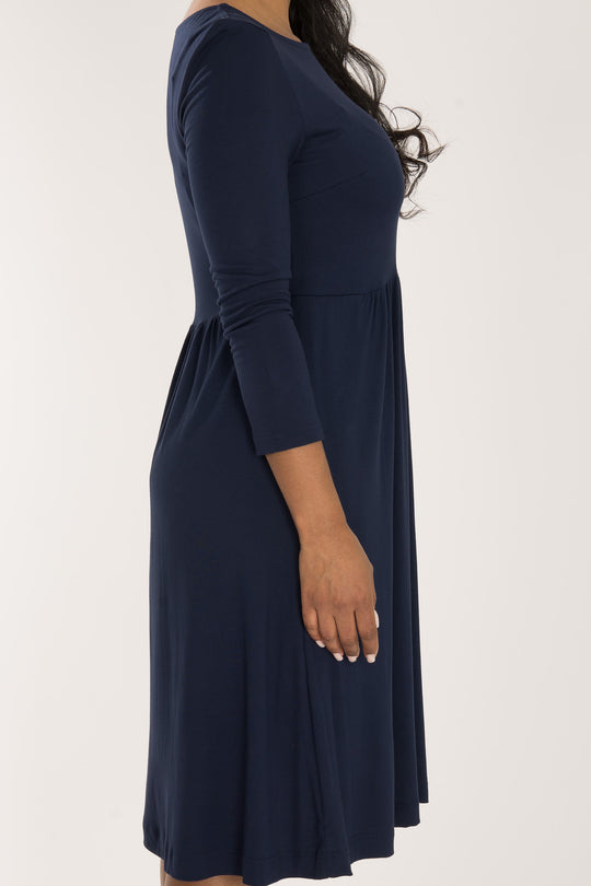 Ideal short jersey dress - Navy