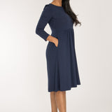 Ideal short jersey dress - Navy