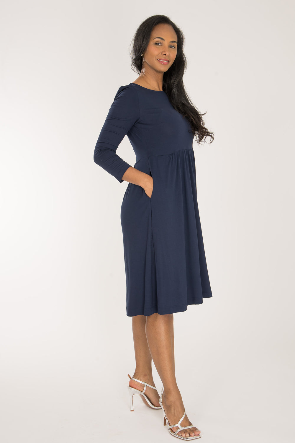 Ideal short jersey dress - Navy
