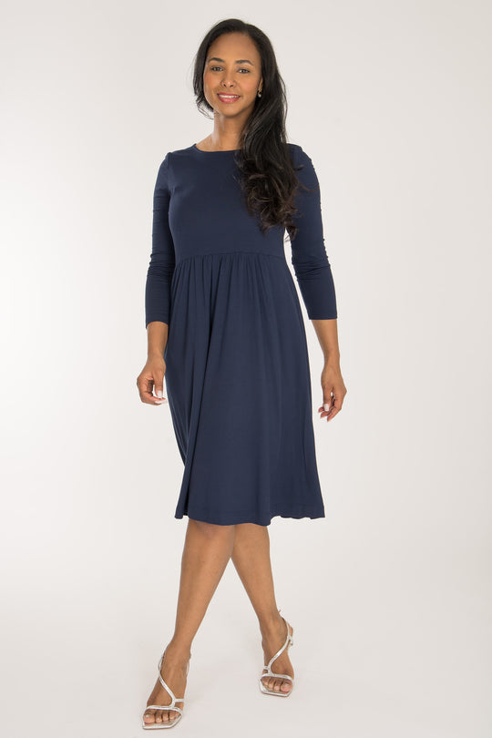 Ideal short jersey dress - Navy