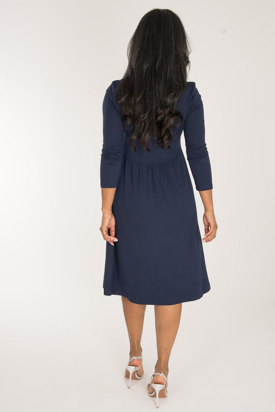 Ideal short jersey dress - Navy