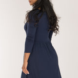 Ideal short jersey dress - Navy