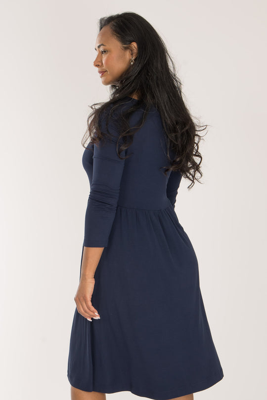 Ideal short jersey dress - Navy
