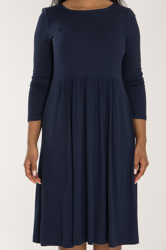 Ideal short jersey dress - Navy