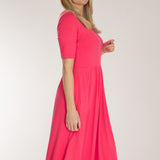Ideal midi jersey dress - Blush pink