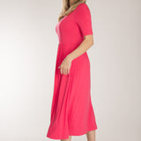 Ideal midi jersey dress - Blush pink