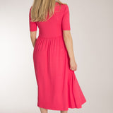 Ideal midi jersey dress - Blush pink