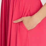 Ideal midi jersey dress - Blush pink