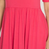 Ideal midi jersey dress - Blush pink