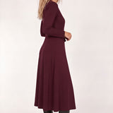 Bestie wrap midi jersey dress - Burgundy