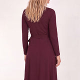 Bestie wrap short jersey dress - Burgundy