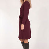Bestie wrap short jersey dress - Burgundy