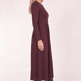 Ideal midi jersey dress - Burgundy