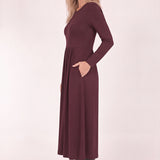 Ideal midi jersey dress - Burgundy
