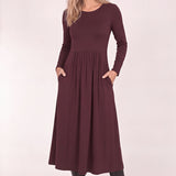 Ideal midi jersey dress - Burgundy