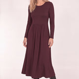Ideal midi jersey dress - Burgundy