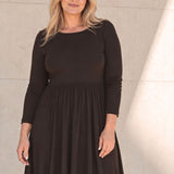 Ideal short jersey dress - Chocolate brown