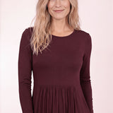 Ideal short jersey dress - Burgundy