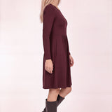 Ideal short jersey dress - Burgundy
