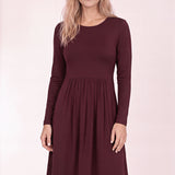Ideal short jersey dress - Burgundy