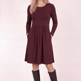 Ideal short jersey dress - Burgundy