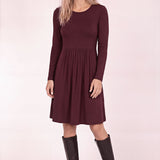 Ideal short jersey dress - Burgundy