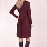 Ideal short jersey dress - Burgundy