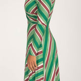 Closed wrap short jersey dress - Green