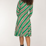 Closed wrap short jersey dress - Green