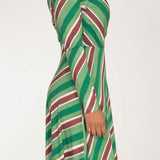 Closed wrap short jersey dress - Green