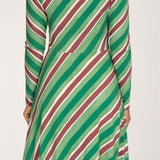 Closed wrap short jersey dress - Green