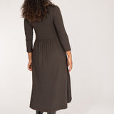 Ideal midi jersey dress - Chocolate brown