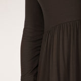 Ideal midi jersey dress - Chocolate brown