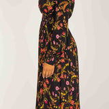 My smocked midi jersey dress - Black