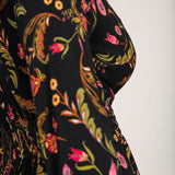 My smocked midi jersey dress - Black