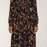 My smocked midi jersey dress - Black