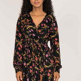 My smocked short jersey dress - Black