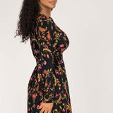 My smocked short jersey dress - Black