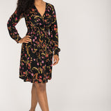 My smocked short jersey dress - Black